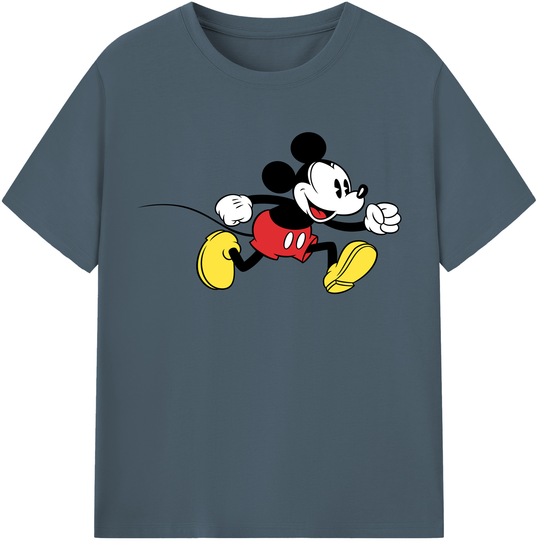 （画像用） ミッキーマウス Mickey Mouse 綿100％半袖Tシャツ（フロントプリント）